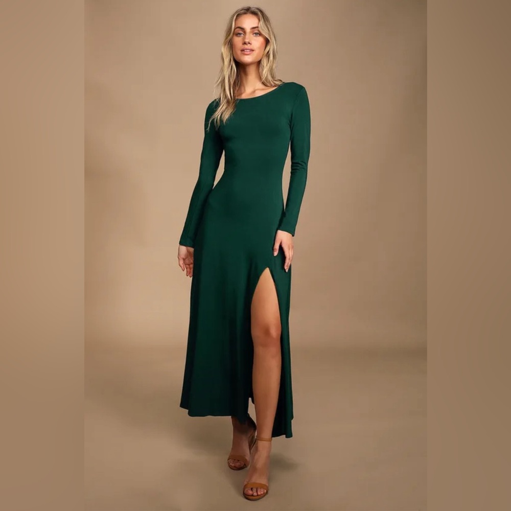 Swept Away Forest Green Dress